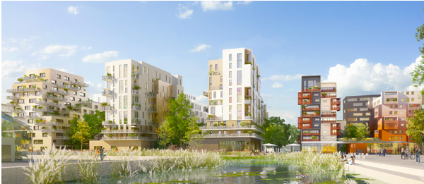 Ecoquartier : logements, résidence de service et bâtiment tertiaire - St Ouen